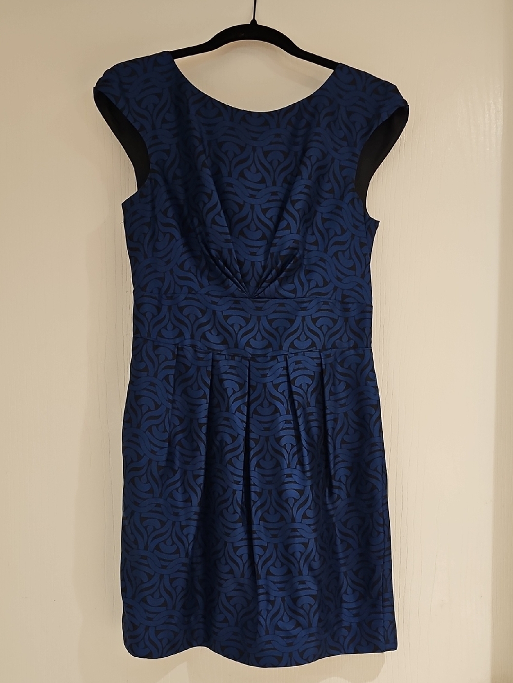 Patterned Cap-Sleeve Dress